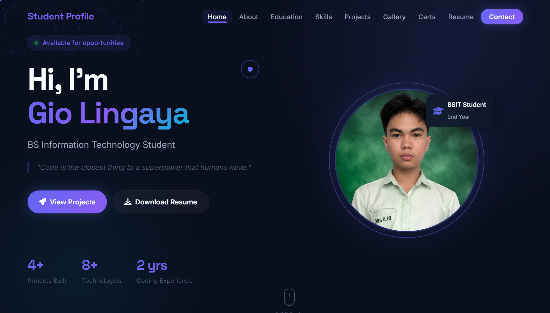 Personal Portfolio Website